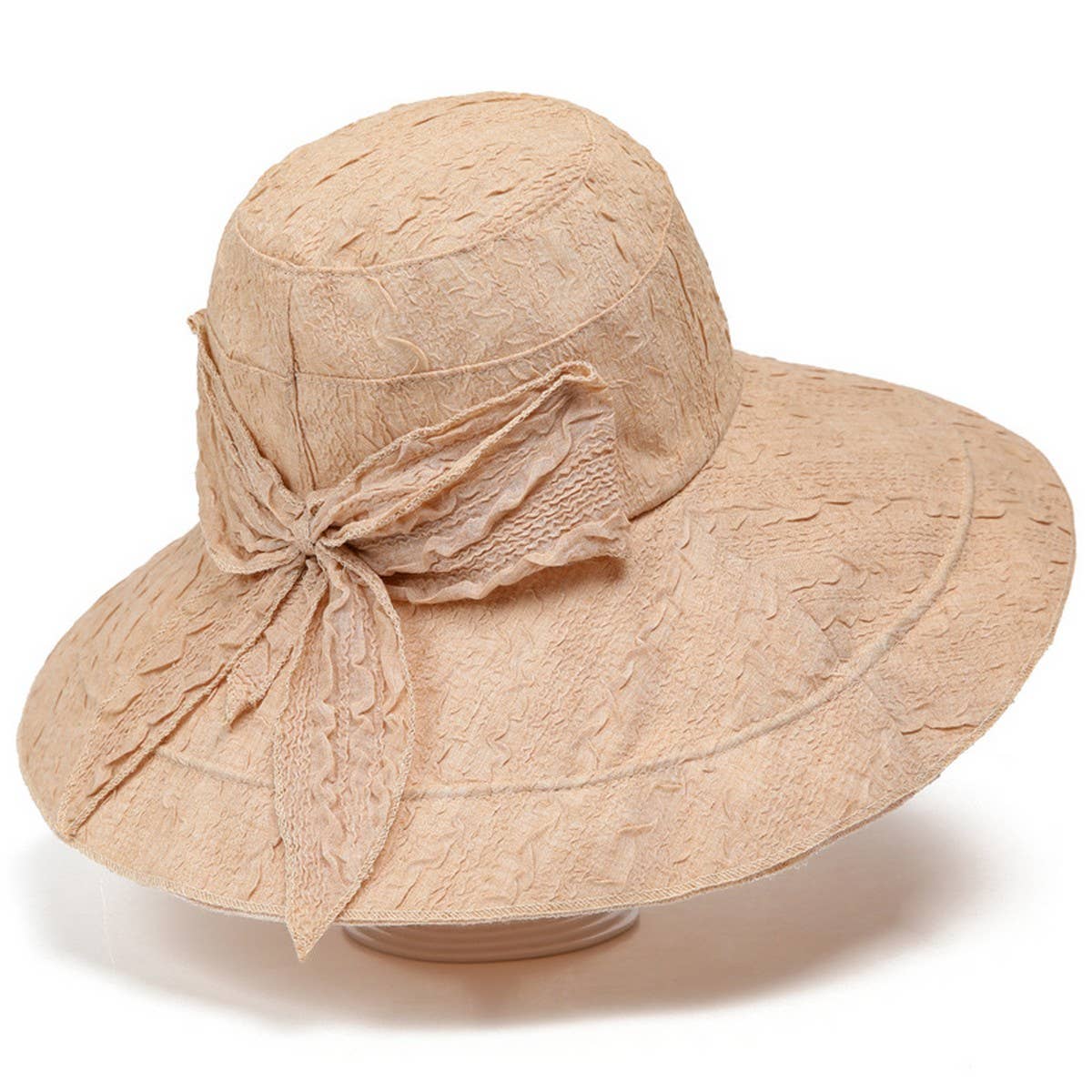 TRAVEL SUN PROTECTION BOW BUCKET HAT_CWAH1497