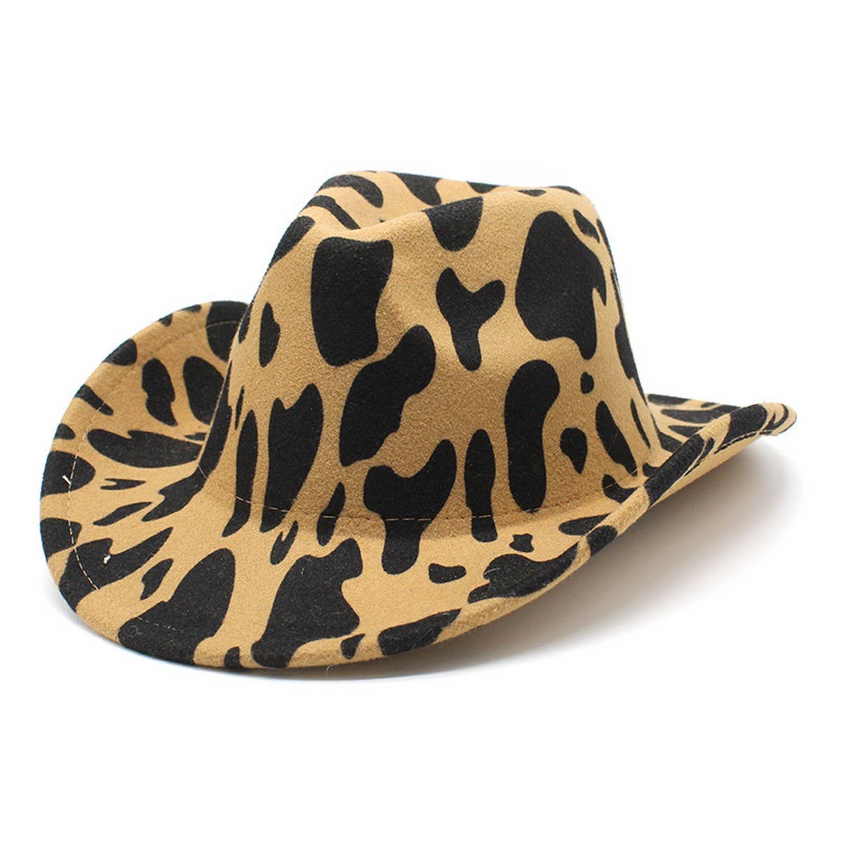 THICKENED FABRIC DOUBLE-SIDED COW PATTERN DENIM HAT_CWAH2535