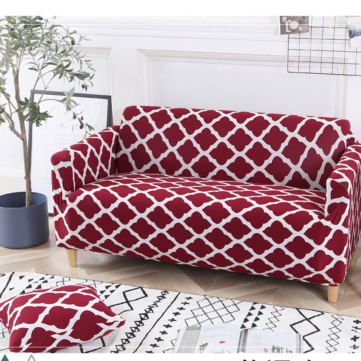 Stretch Sofa Cover, Full Wrap Chinese Style_CWMM8312