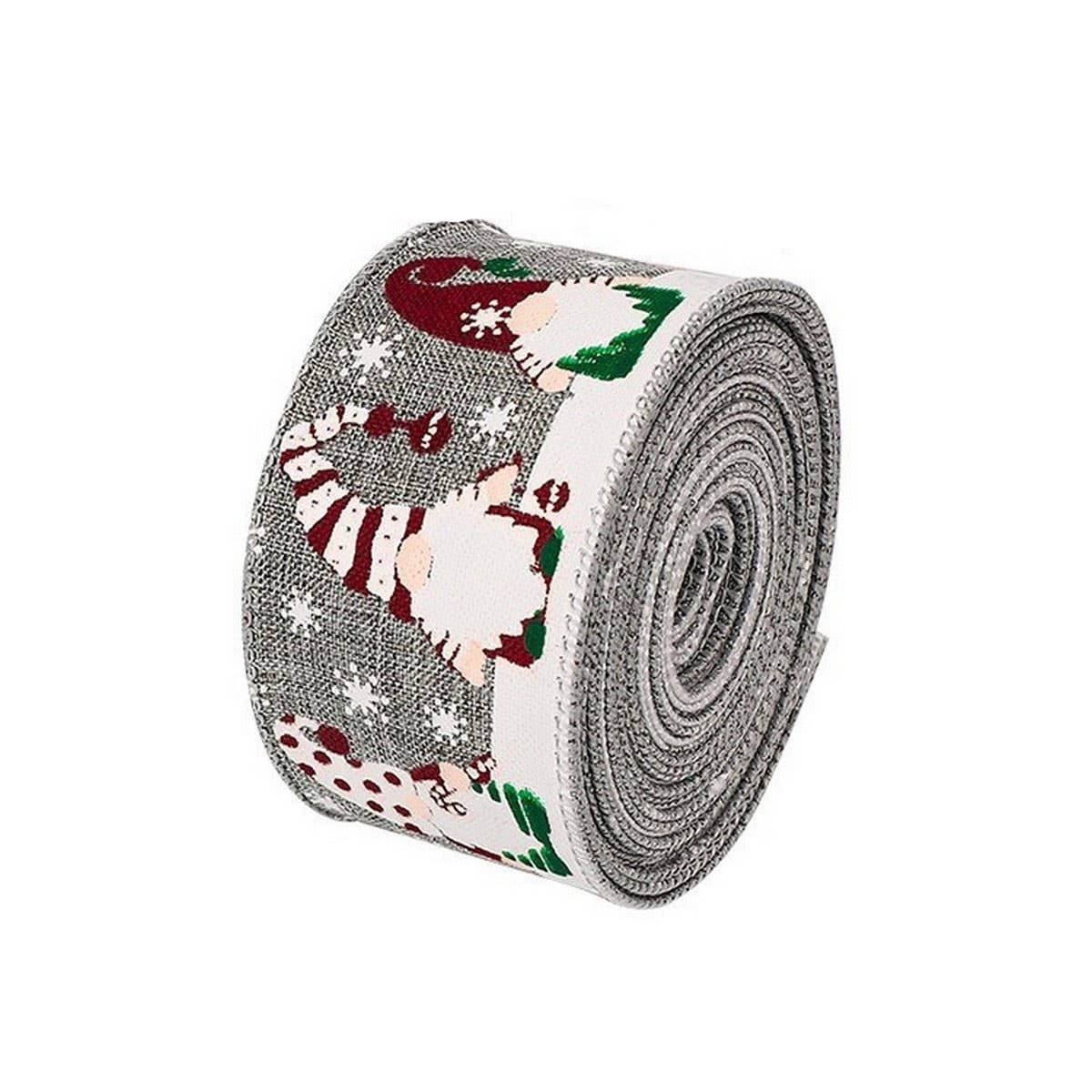 CWMM10199_SANTA CHRISTMAS RIBBON TREE BOW ORNAMENTS