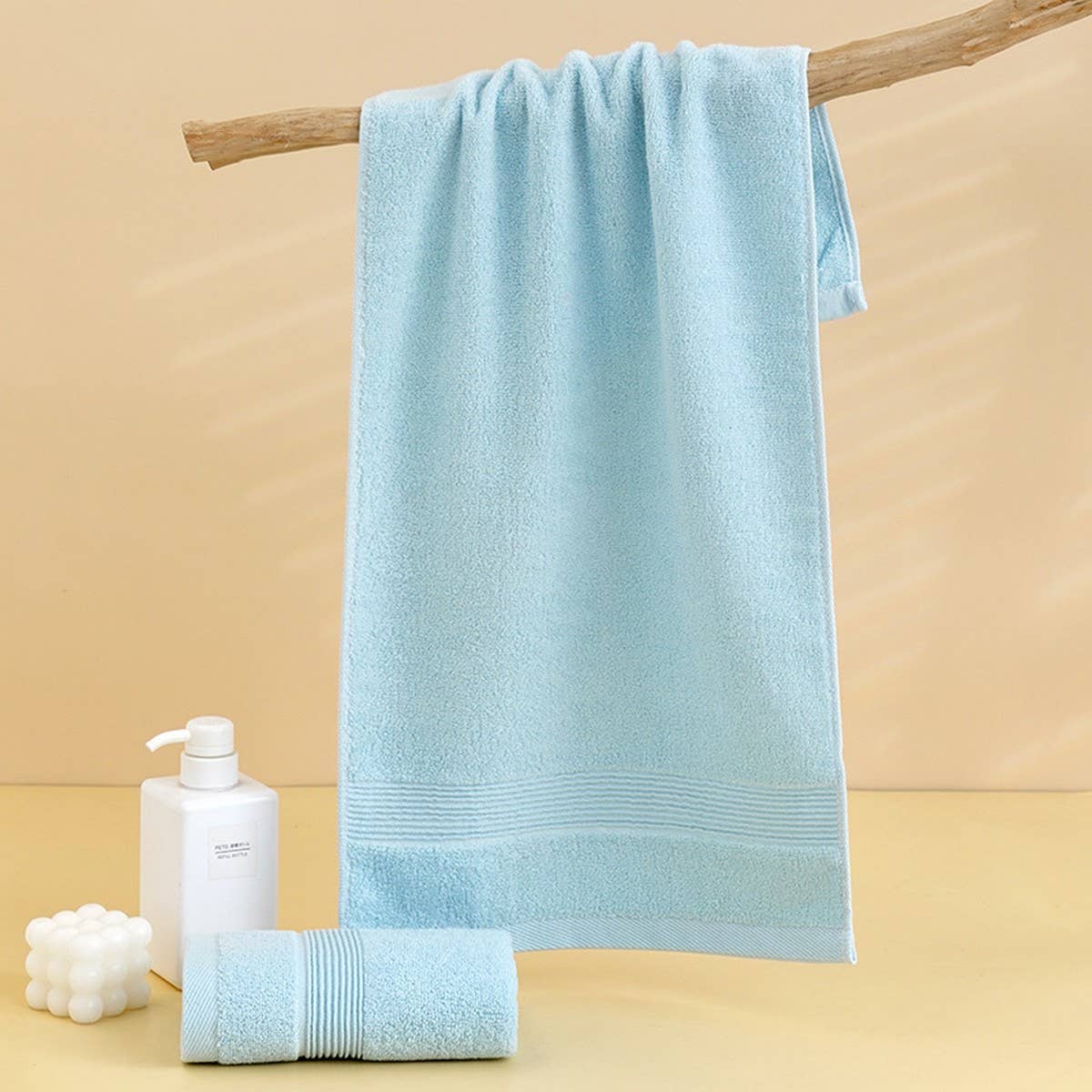 HOUSEHOLD SOLID COLOR THIN SOFT COTTON TOWEL