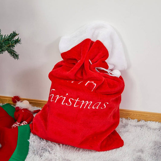 CWMM9721_CHRISTMAS PLUSH LETTER EMBROIDERED GIFT BAG