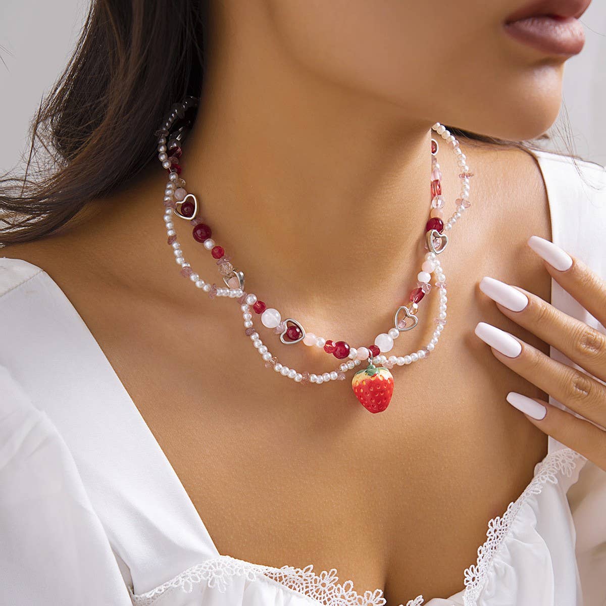 PEARL BEADED NECKLACE WITH PENDANT_CWAJE1157