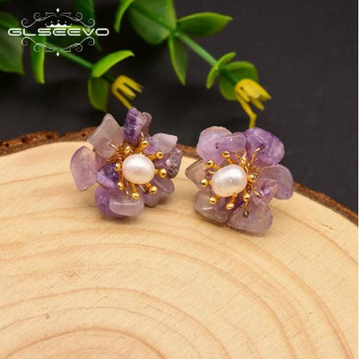 SIMPLE AND VERSATILE HIGH-END PURPLE EARRINGS