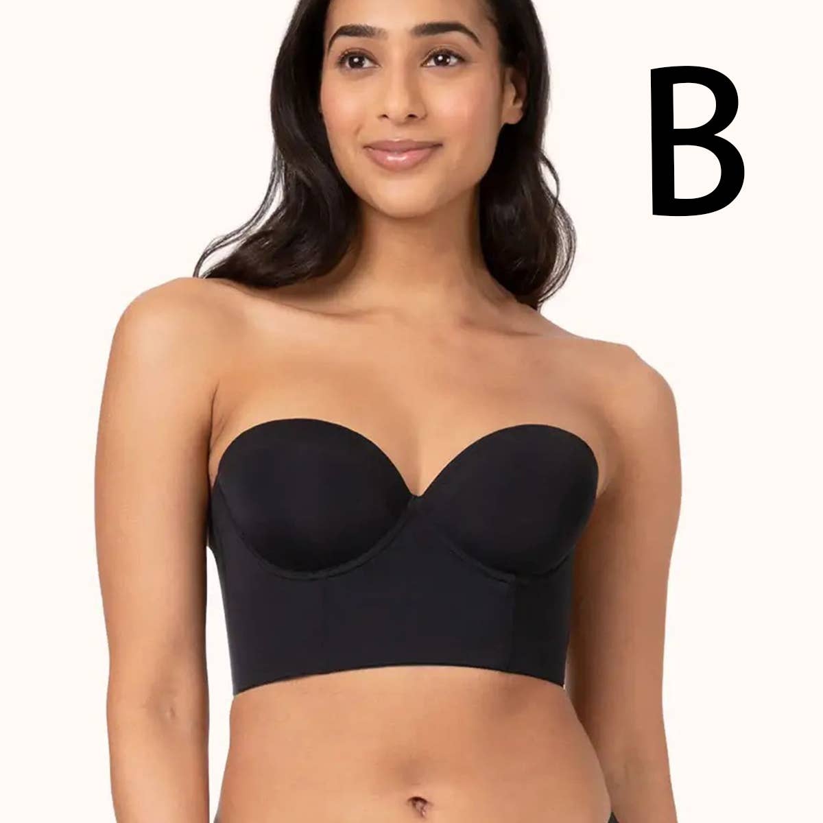 DETACHABLE SHOULDER STRAP BACKLESS  TOP bralette-CWMU0045