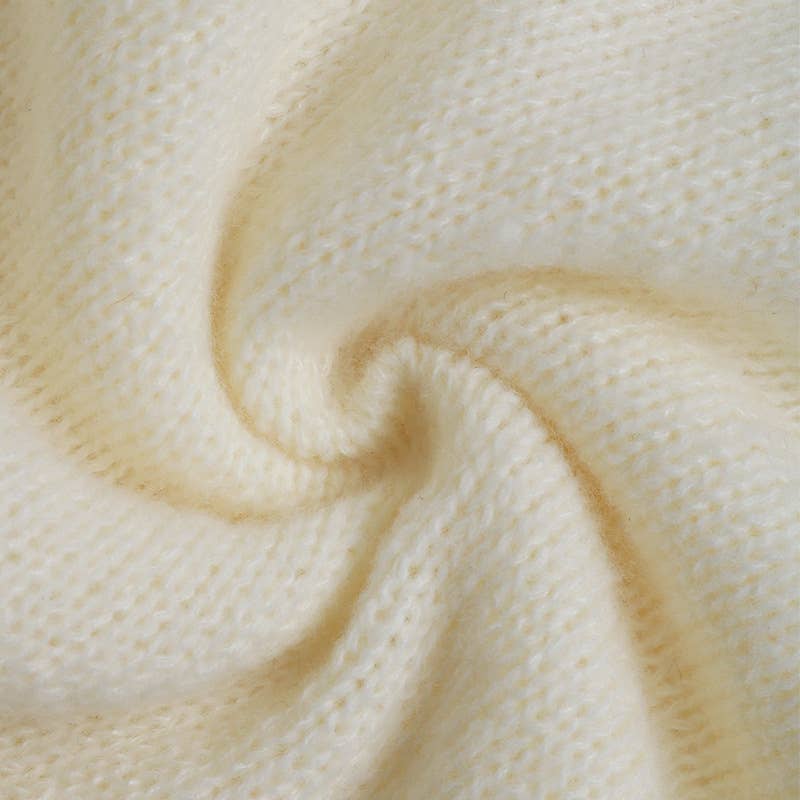 SOLID COLOR CASUAL CREW-NECK HOLLOW-OUT SWEATER