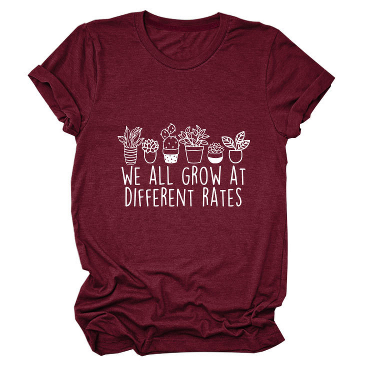 Printed Crew Neck Tee, We All Grow Graphic_CWTTS1493