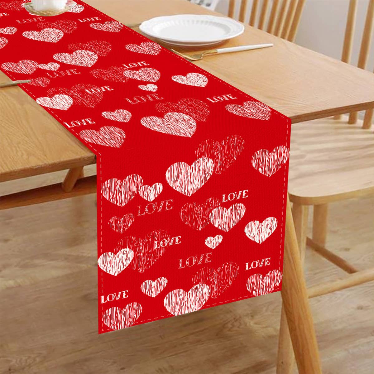 VALENTINE'S DAY DIGITAL PRINTED TABLE FLAG