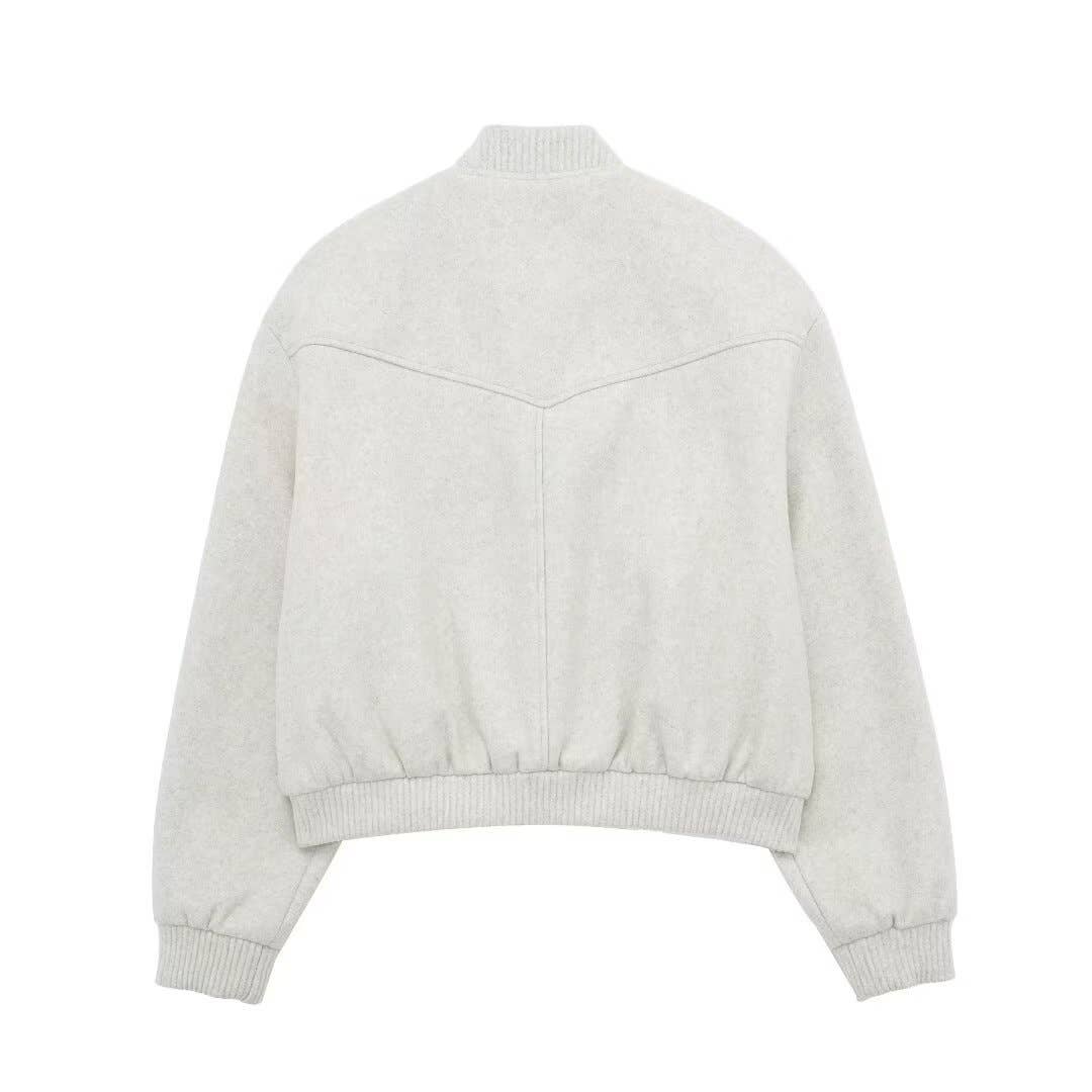 SOLID COLOR SINGLE-BREASTED CARDIGAN COAT