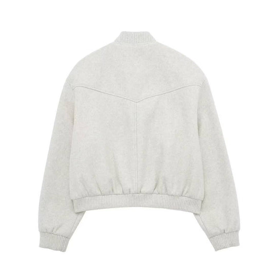 SOLID COLOR SINGLE-BREASTED CARDIGAN COAT