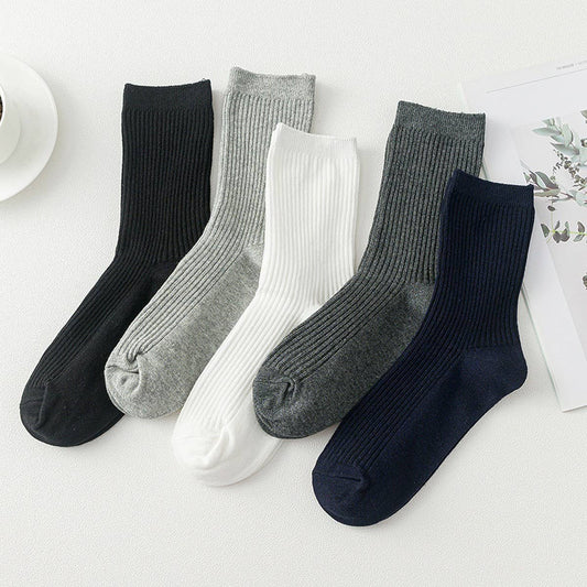 AUTUMN AND WINTER VERTICAL STRIPED CASUAL SOCKS_CWMS0981