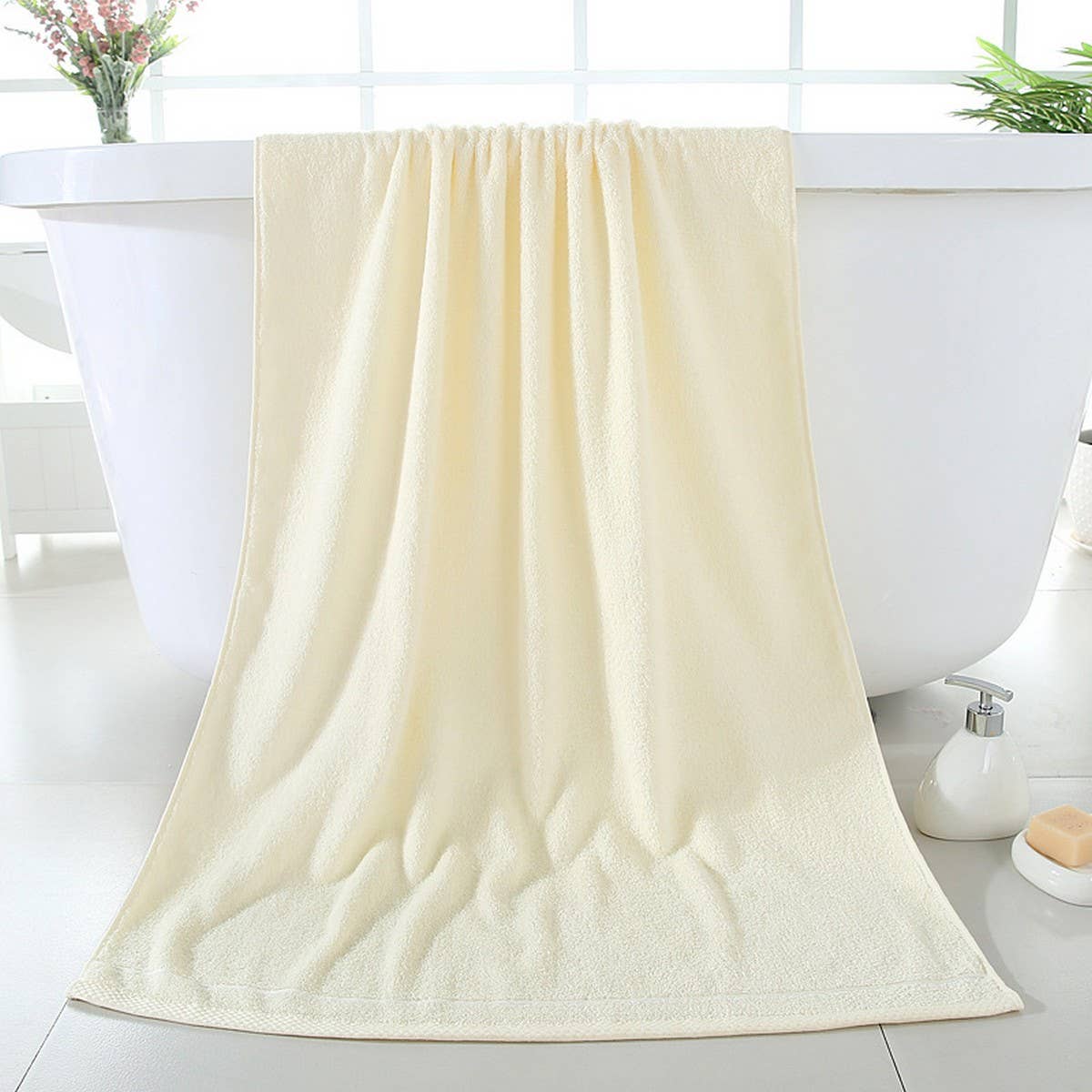 SOLID COLOR COTTON ADULT EXTRA THICK BATH TOWEL_CWMM2308