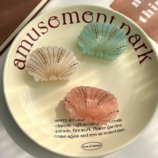 Shell Acetate Hair Claw - Ocean Chic Clip