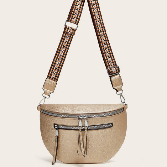 WOMEN LITCHI PATTERN CHEST BAG WAIST BAG_CWAB2658