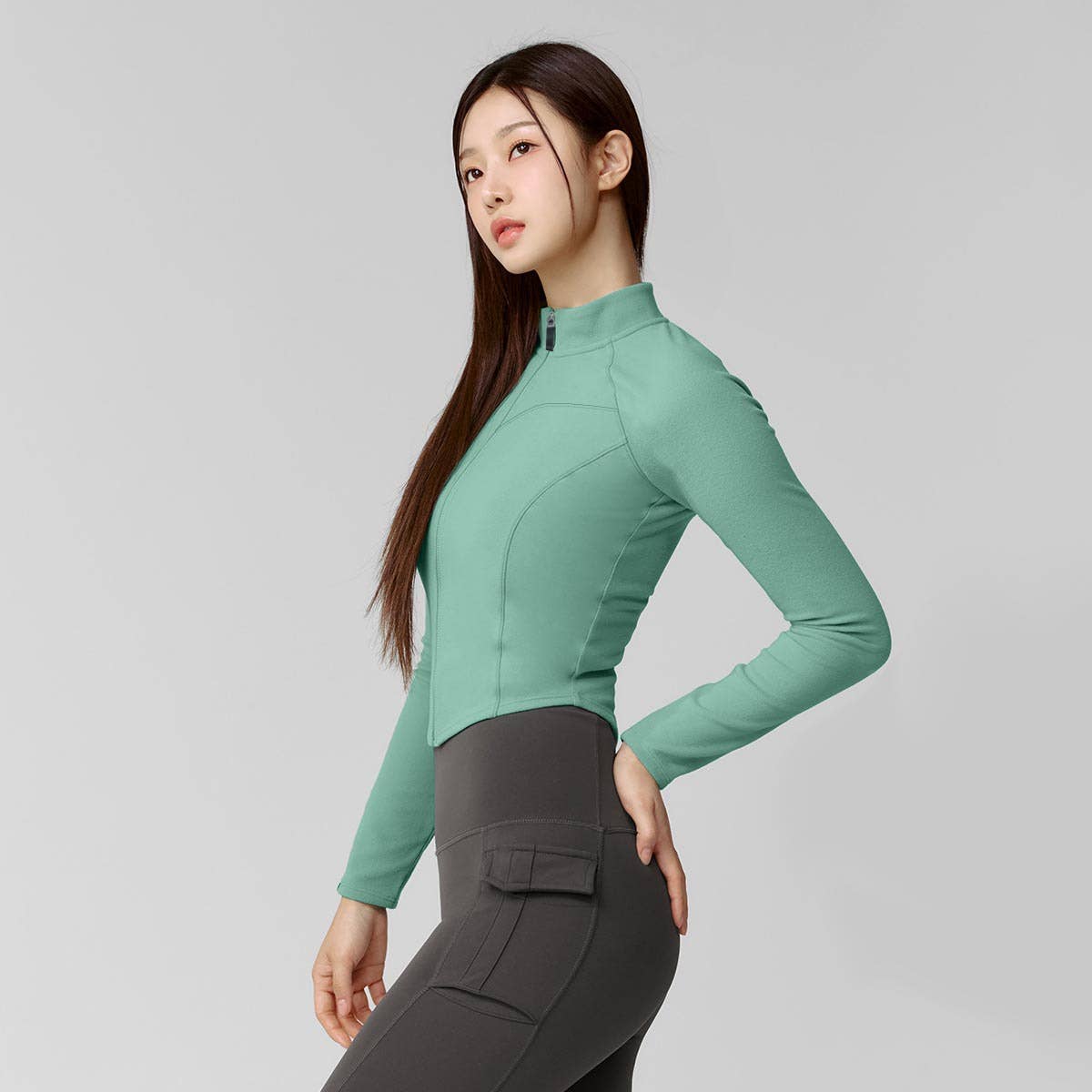 Stand-up collar fitness cycling sports jacket