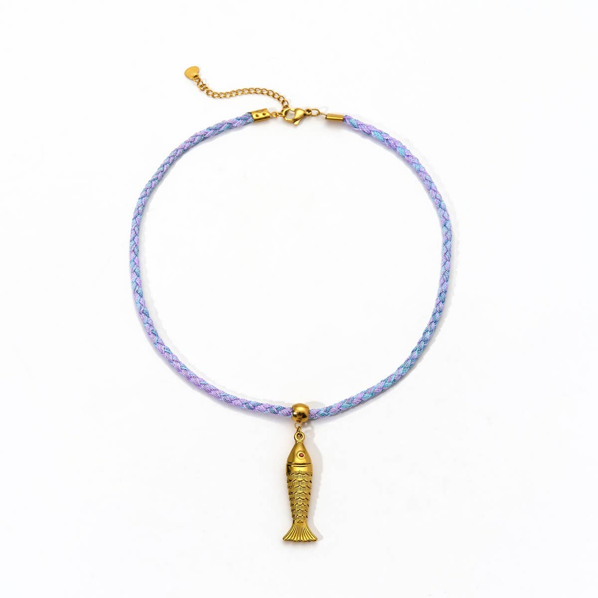 Colorful Handmade Rope Necklace with Pendant