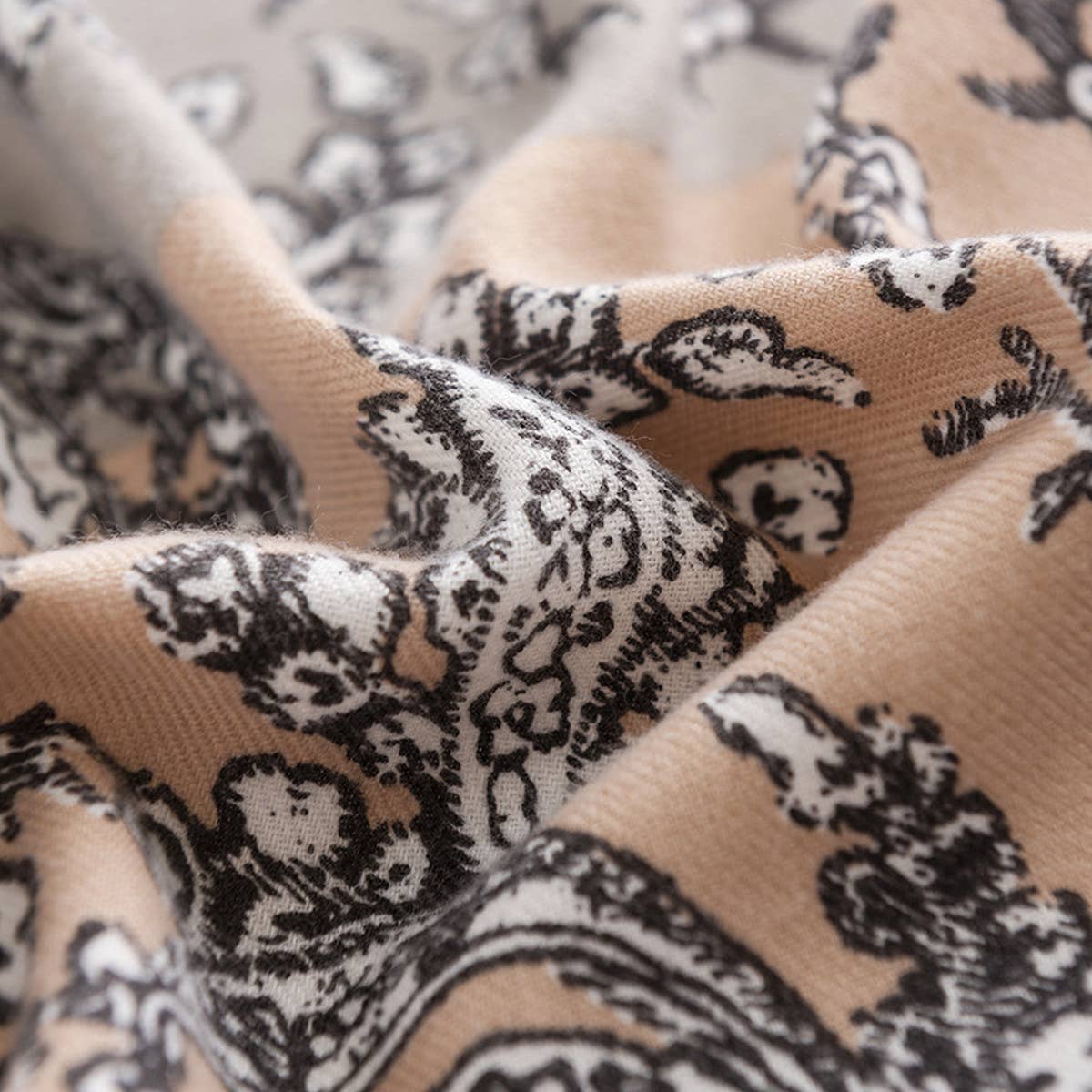 Boho Colorblock Printed Scarf ??Soft Warm Wrap_CWASC0442