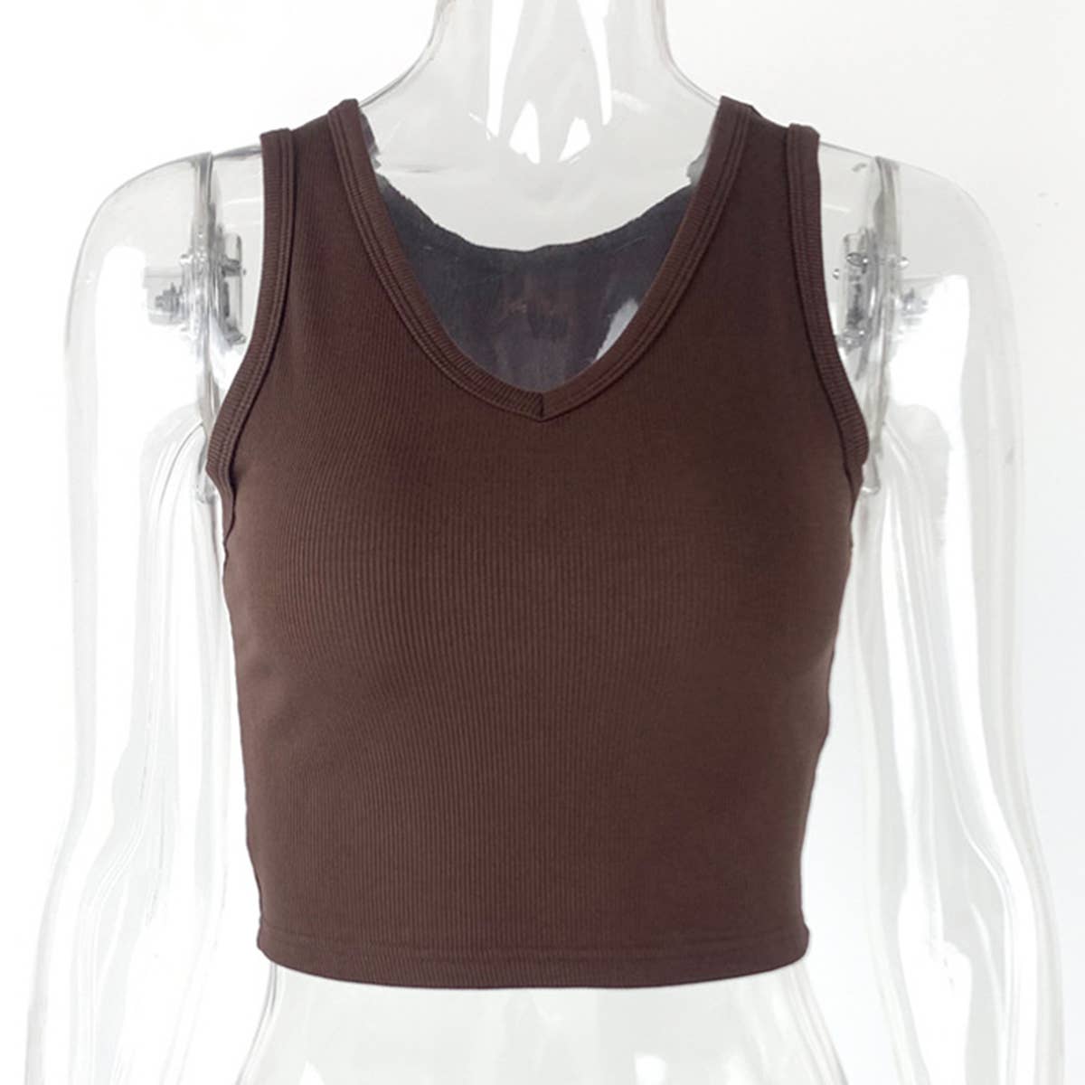 Ribbed Sexy Slim-Fit V-Neck Vest