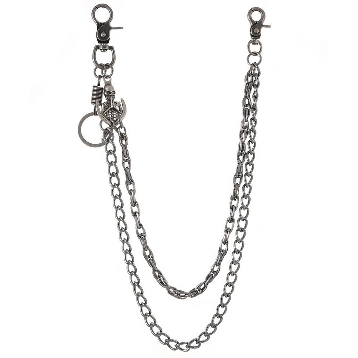 PUNK SKULL PENDANT MULTI-LAYERED TROUSER CHAIN_CWMM4878
