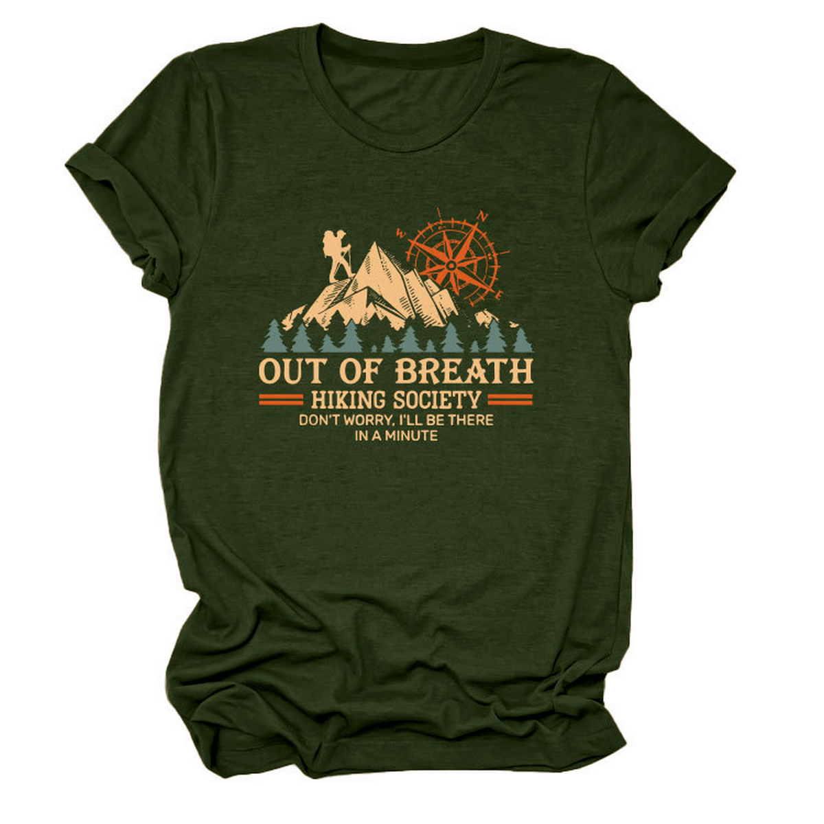 Comfy Crew Neck Tee ??Hiking Quote for Women_CWTTS1523