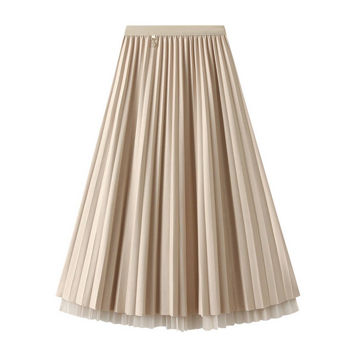 Reversible Pleated Tulle A-Line Midi Skirt