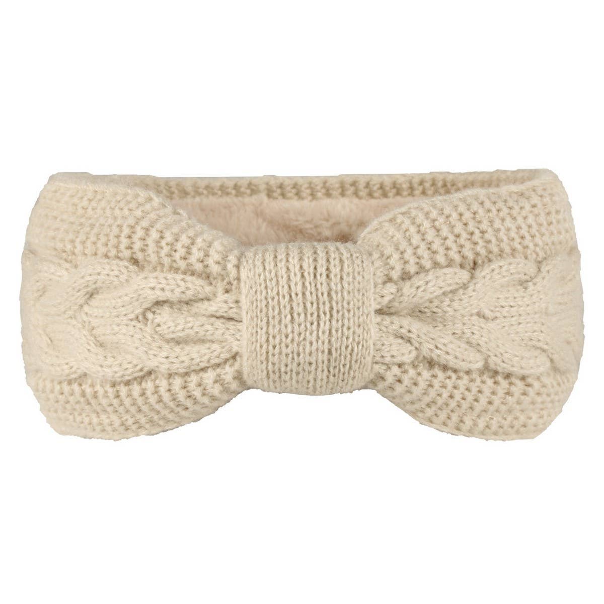 CWMM10071_FLEECE KNIT HEADBAND WITH BOW