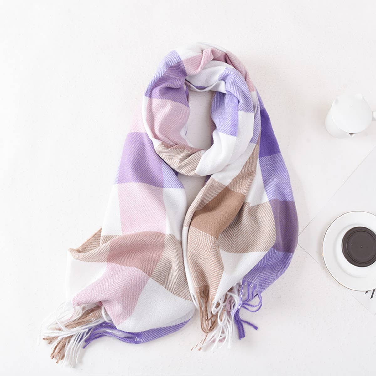 Plaid Winter Scarf ??Cute Unisex Wrap_CWASC0400