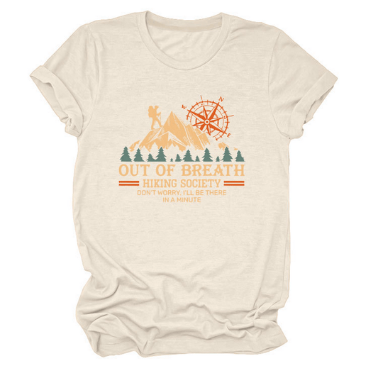 Comfy Crew Neck Tee ??Hiking Quote for Women_CWTTS1523
