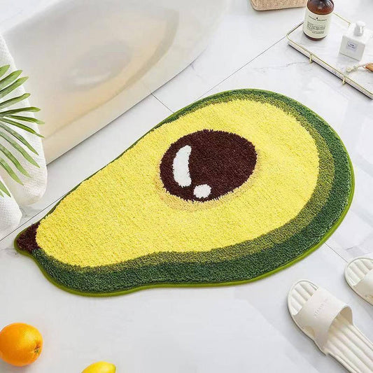 Cute Avocado Bathroom Rug, Quick-Dry Non-Slip Mat
