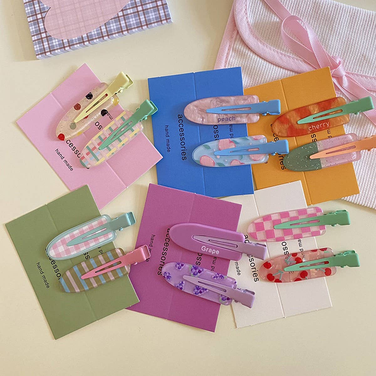 2-PACK SUMMER FRUIT CUTE SWEET HAIR CLIPS_CWAHA2264