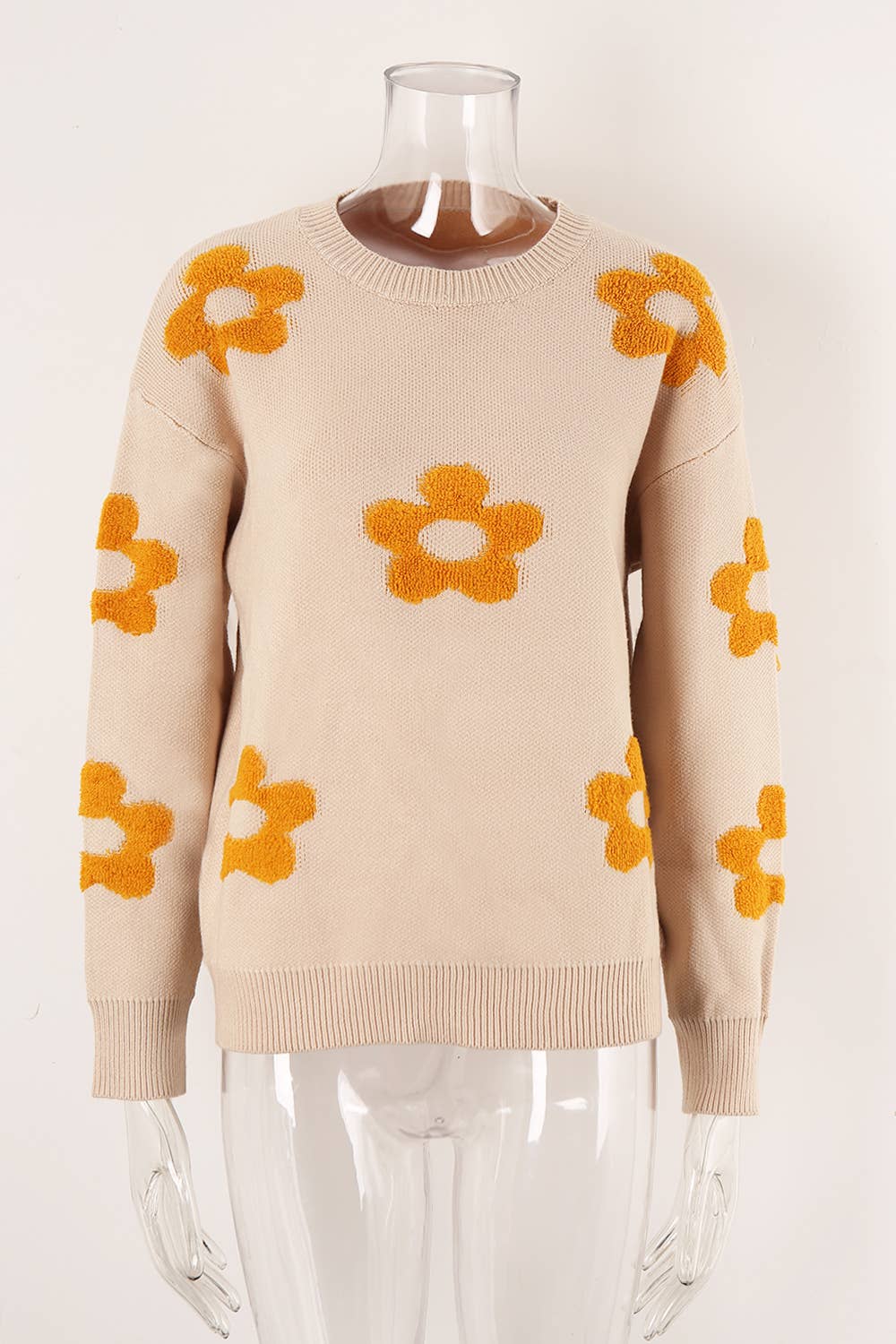 WOMEN'S FLORAL PERSONALITY PLUS-SIZE SWEATER