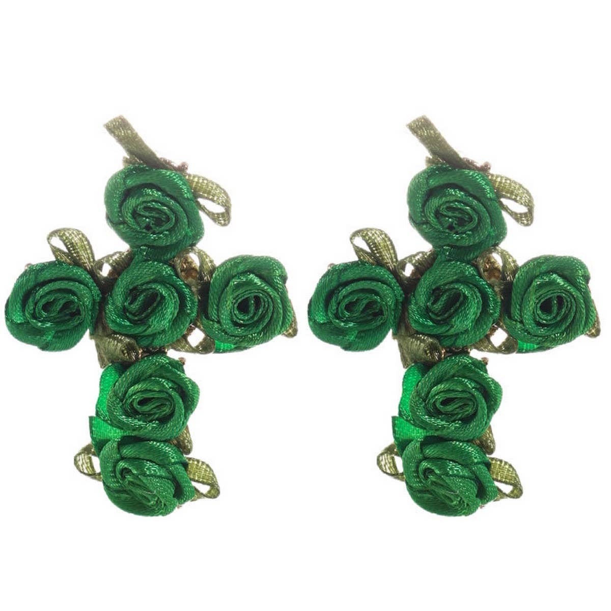 Handmade Fabric Flower Cross Earrings ? Chic Look