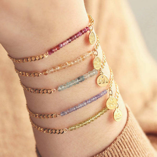 WOMEN'S CREATIVE TWELVE BIRTHSTONE BEADED BRACELET