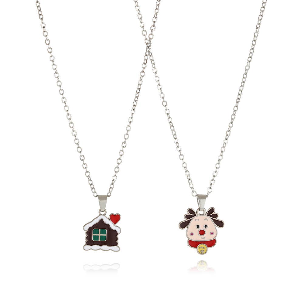 ALLOY DRIPPING OIL CARTOON CHRISTMAS ORNAMENT