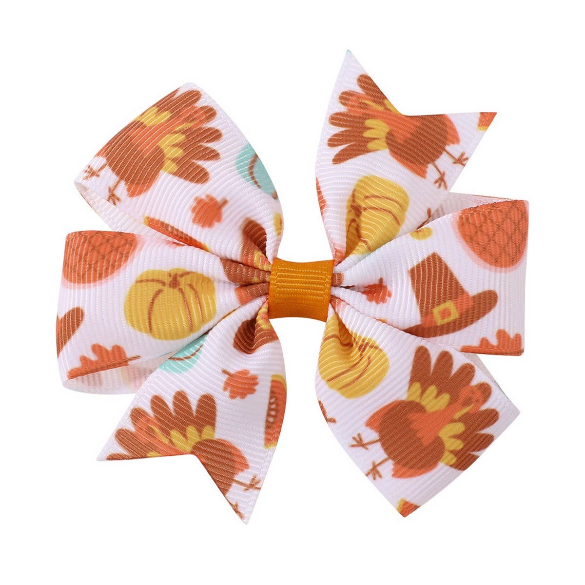 Thanksgiving Turkey Pumpkin Tail Hair Clip