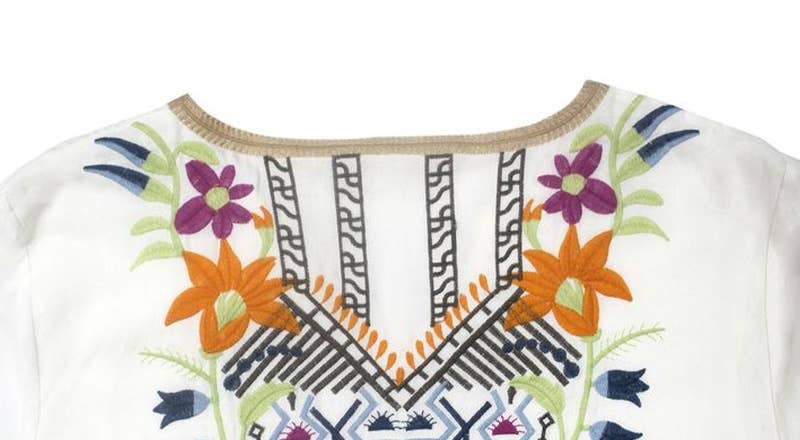 EMBROIDERED TOP LONG SLEEVE SHIRT