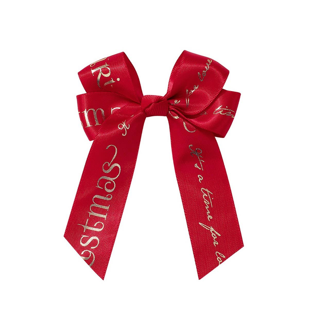 Reindeer Polka Dot Ribbon Hair Clip_CWAHA6697