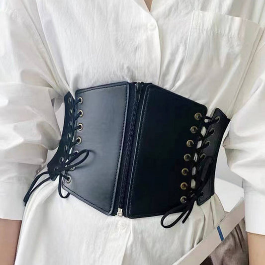 WOMEN RETRO ELASTIC ELASTIC GIRDLE WIDE BELT_CWABE0272