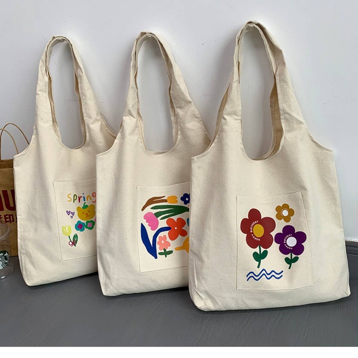 LITERARY TRAVEL SMALL FRESH CLOTH BAG_CWAB2179