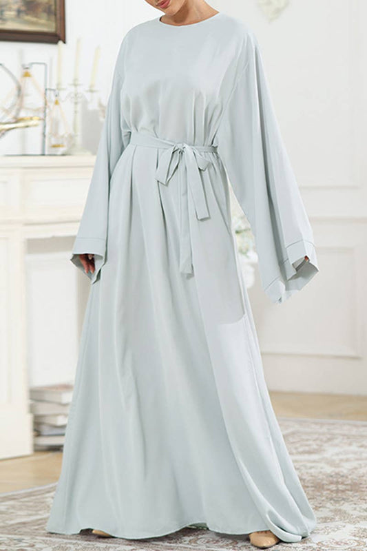 CWDMD5313_OLID COLOR CONSERVATIVE SIMPLE ROBE CASUAL DRESS