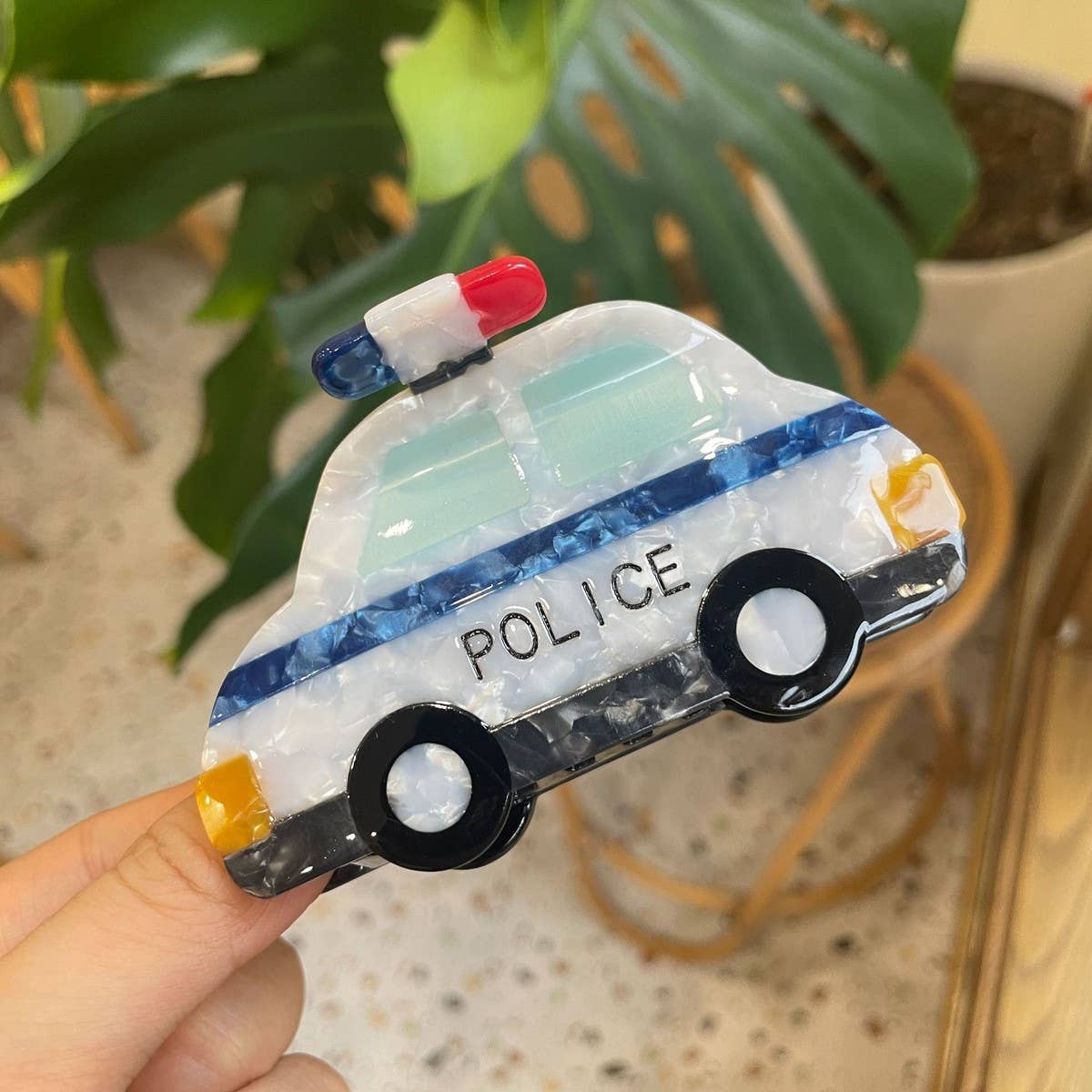 Vintage Vehicle Acetate Hair Claw ? 8cm Fun Clip