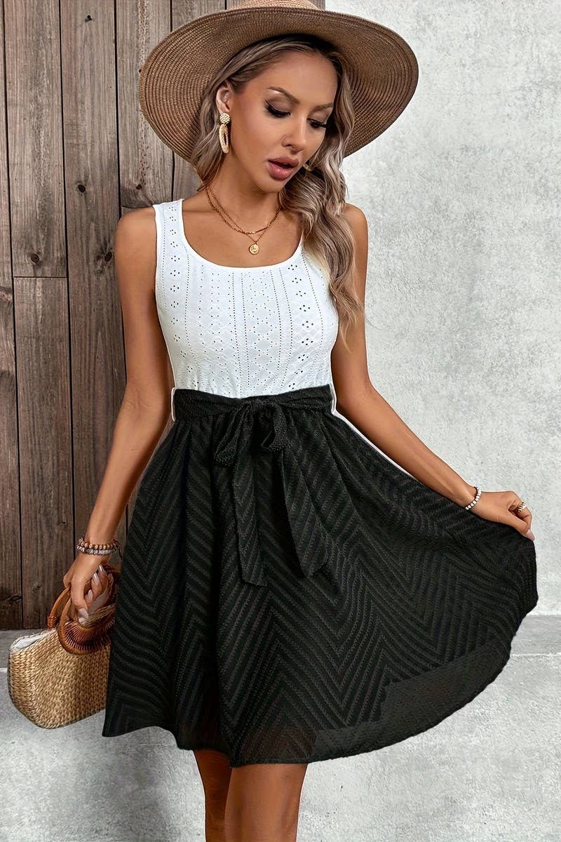 CWDSD8766_SUMMER FASHION SLEEVELESS DRESS