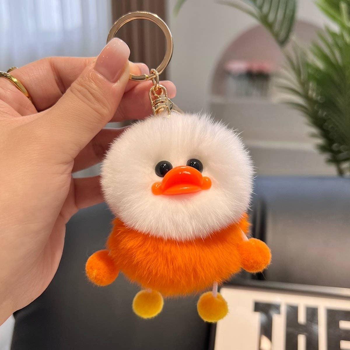 CUTE LITTLE YELLOW DUCK CAR KEYCHAIN BAG PENDANT