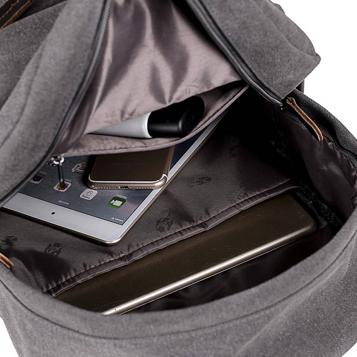 ANTI-THEFT VERSATILE BACK-TO-SCHOOL CANVAS BACKPACK_CWAB2204