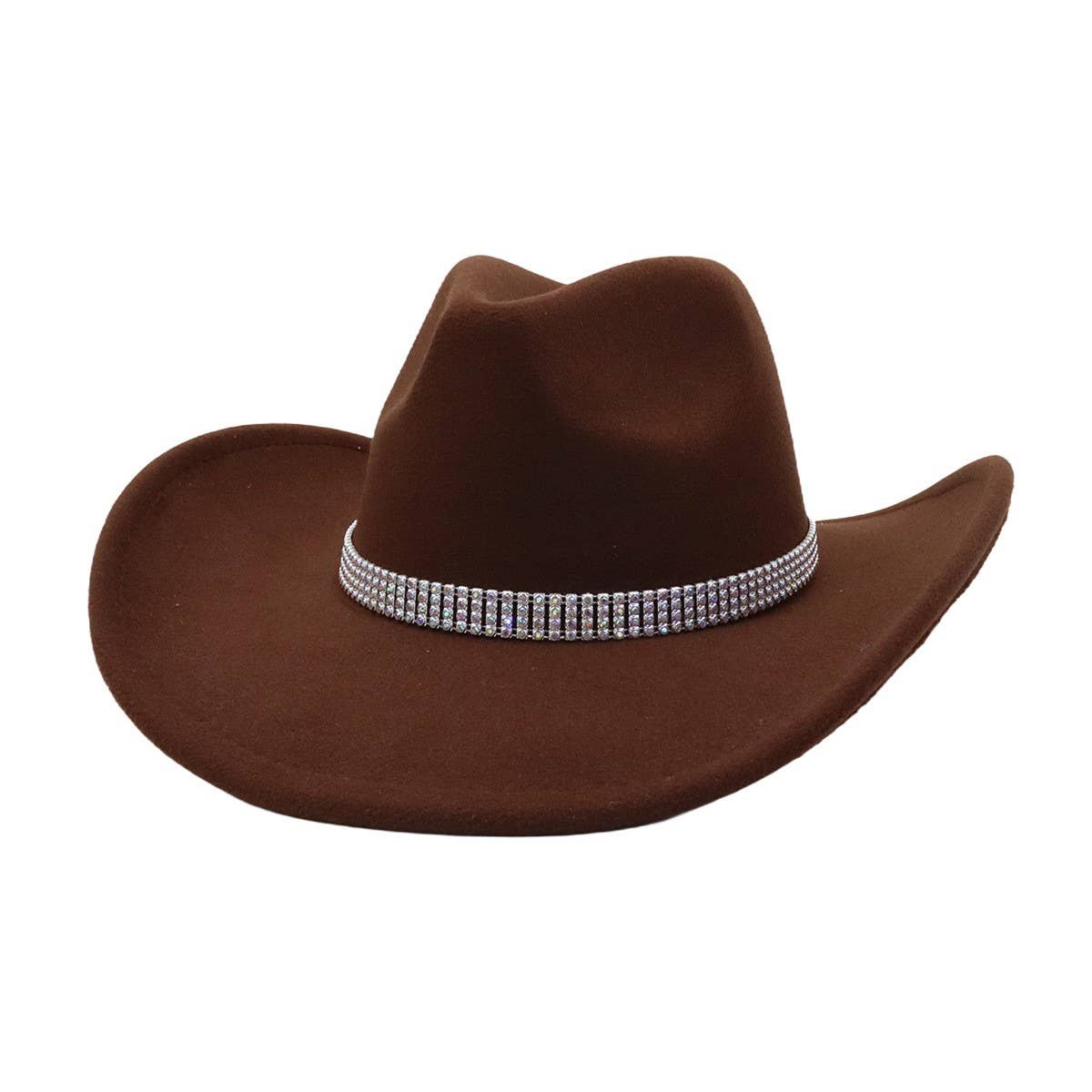 Men & Women Wool Blend Cowboy Fedora Hat Western_CWAH04375