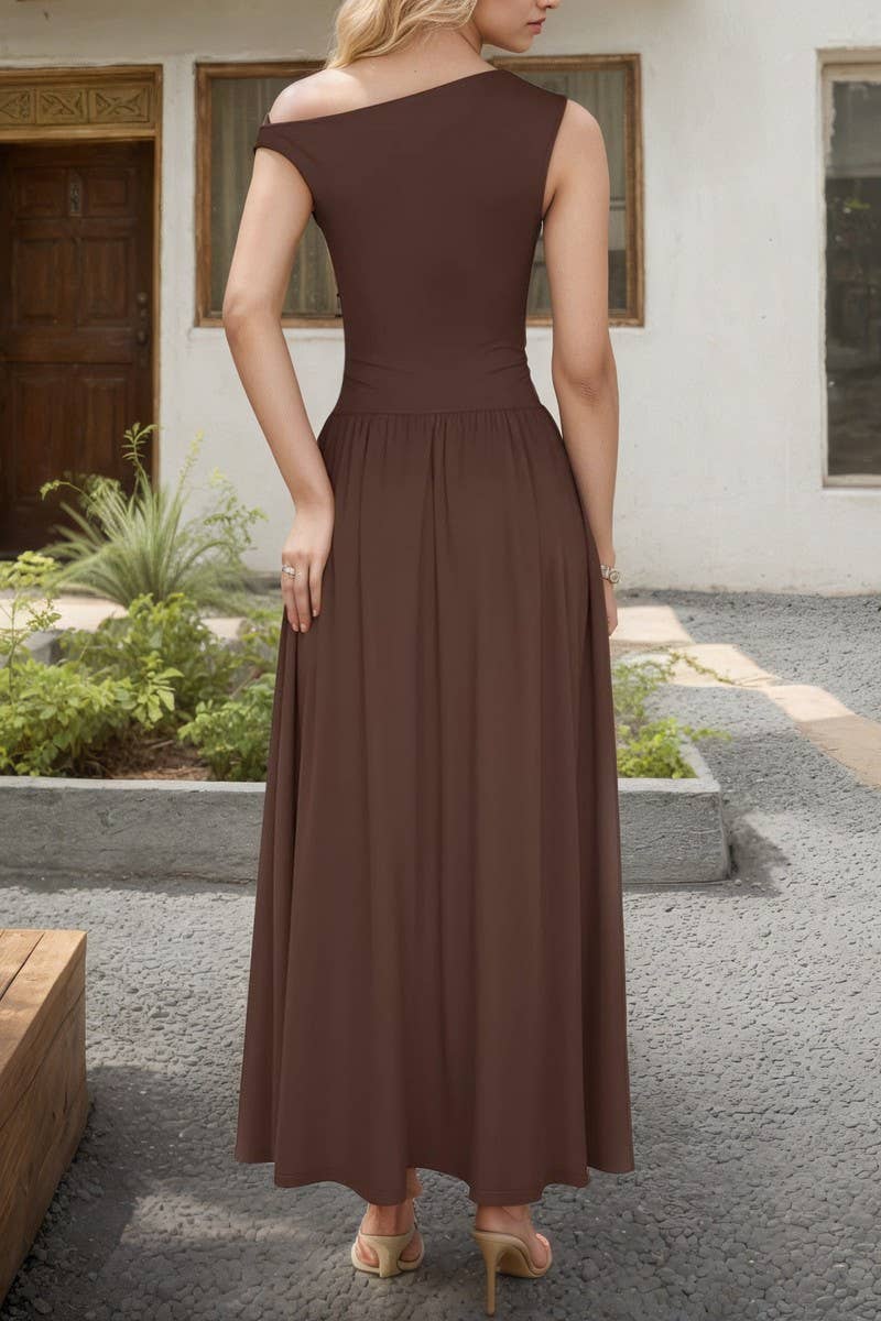 CWDMD5007_SUMMER NEW TEMPERAMENT SLIM SLEEVELESS DRESS