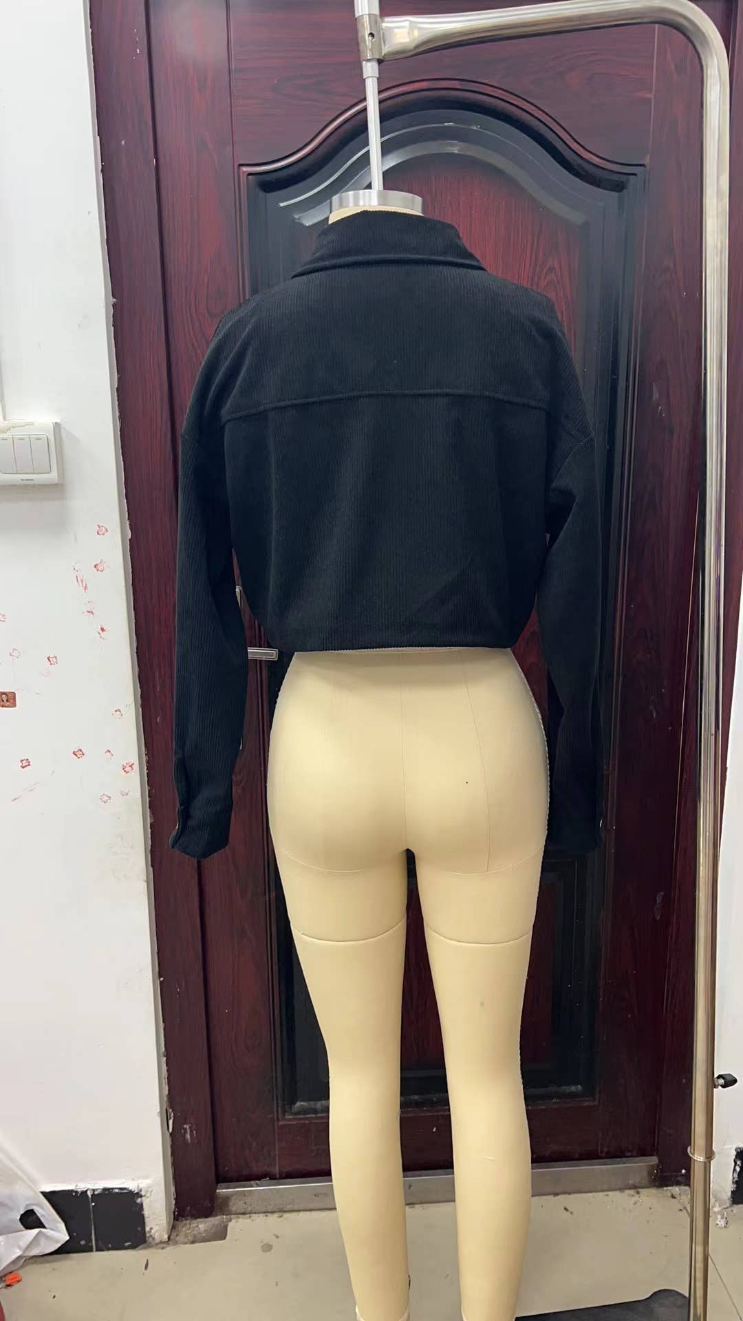 LANTERN LONG SLEEVE CORDUROY CASUAL SHORT JACKET