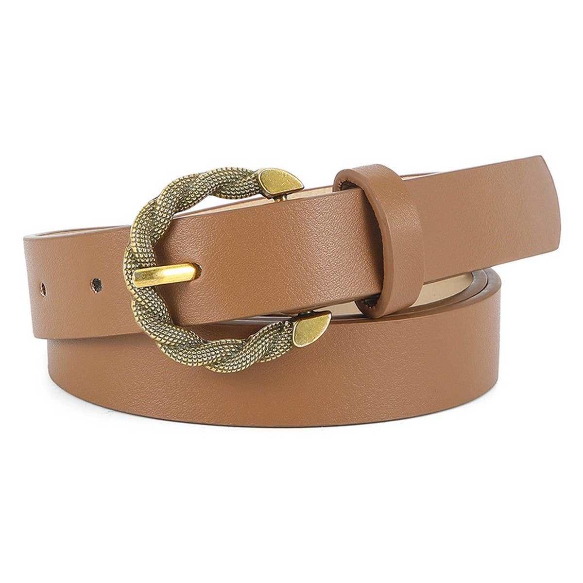 VINTAGE SNAKE ROUND PIN BUCKLE BELT_CWABE0611