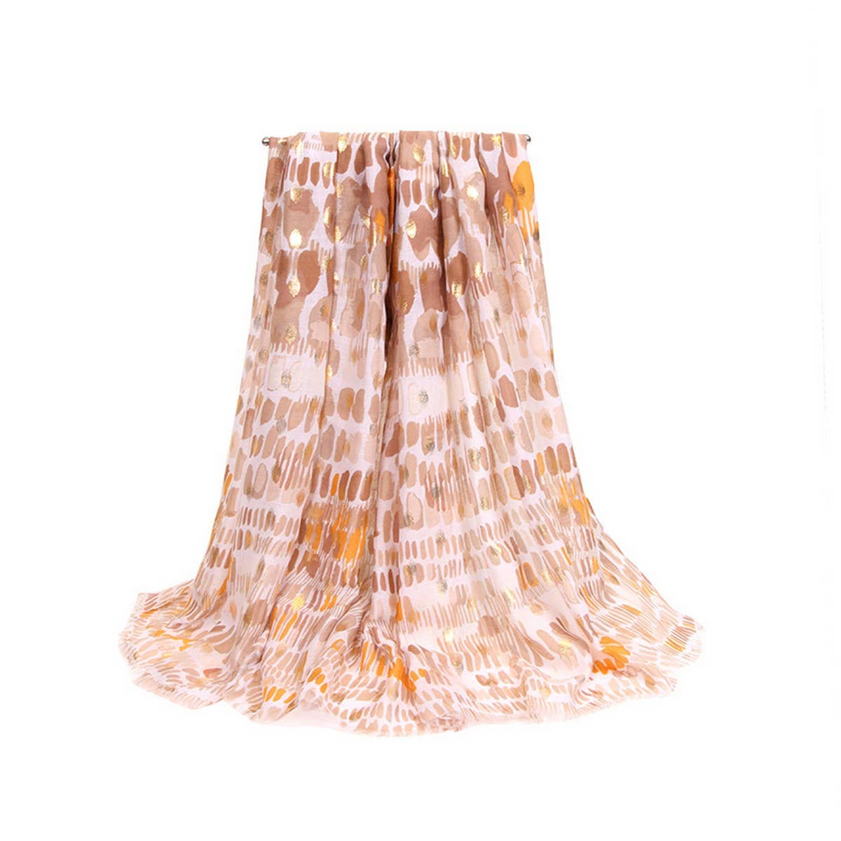 Floral Printed Satin Scarf - Elegant Beach Shawl