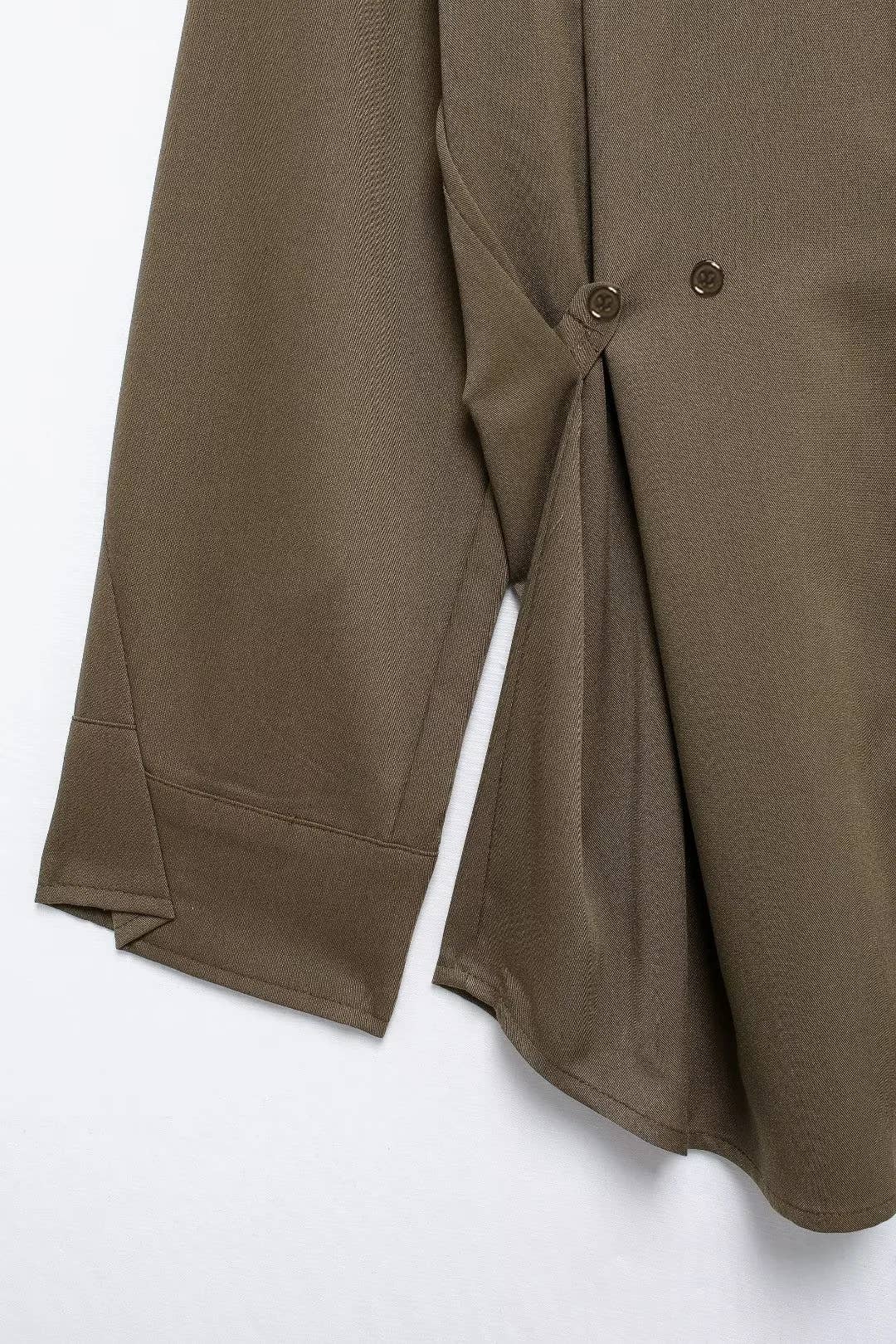 SINGLE-BREASTED ADJUSTABLE LONG-SLEEVED SHIRT